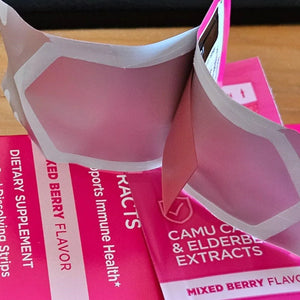 an image of the EZStrip packaging being opened revealing the strip inside